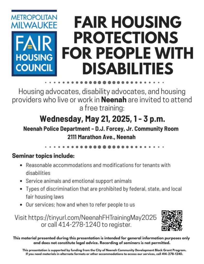 Free Training Seminar: Fair Housing Protections for People with ...
